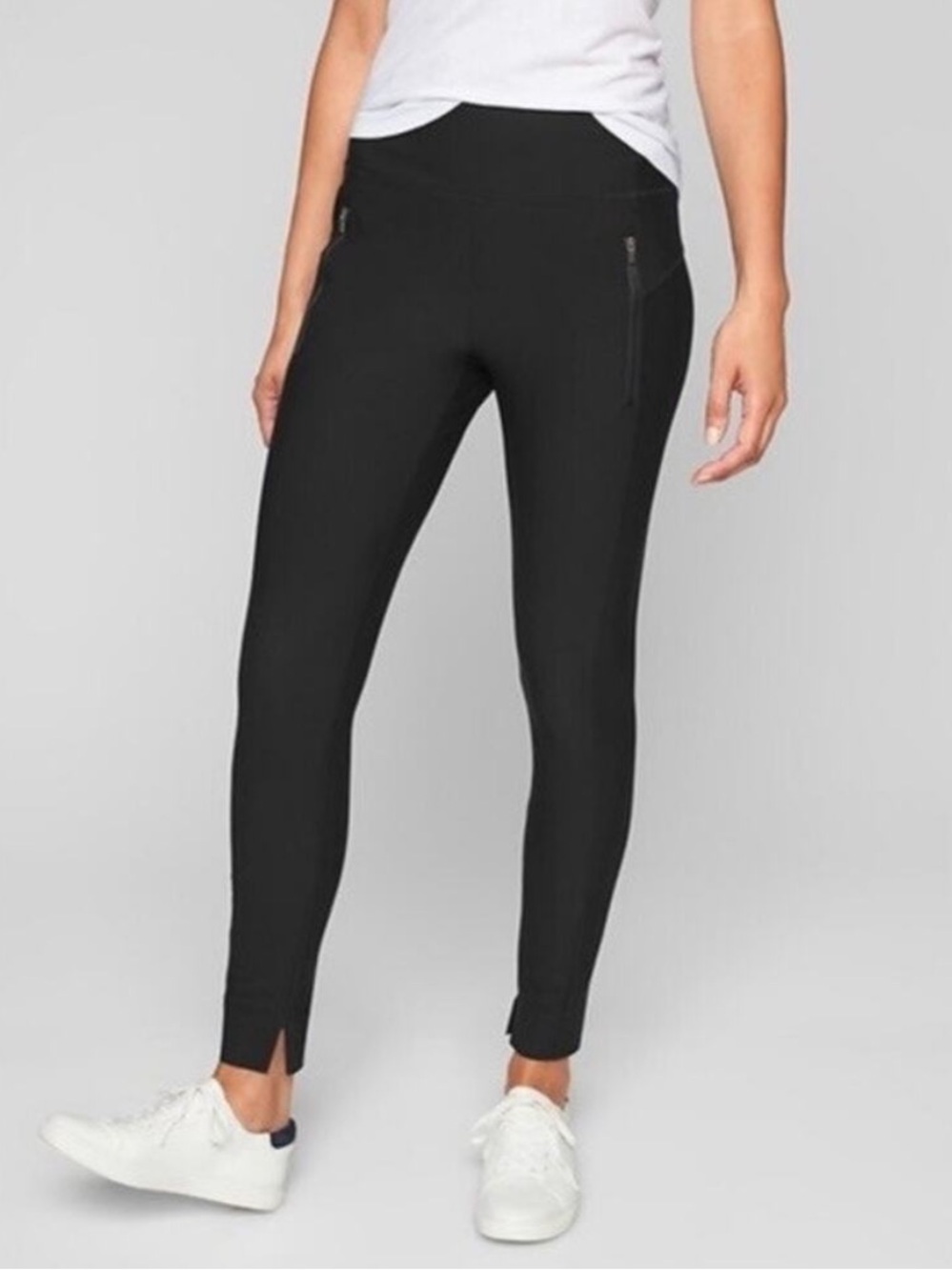 Athleta Stellar City Tight High Rise Black Performance Leggings 4 like new